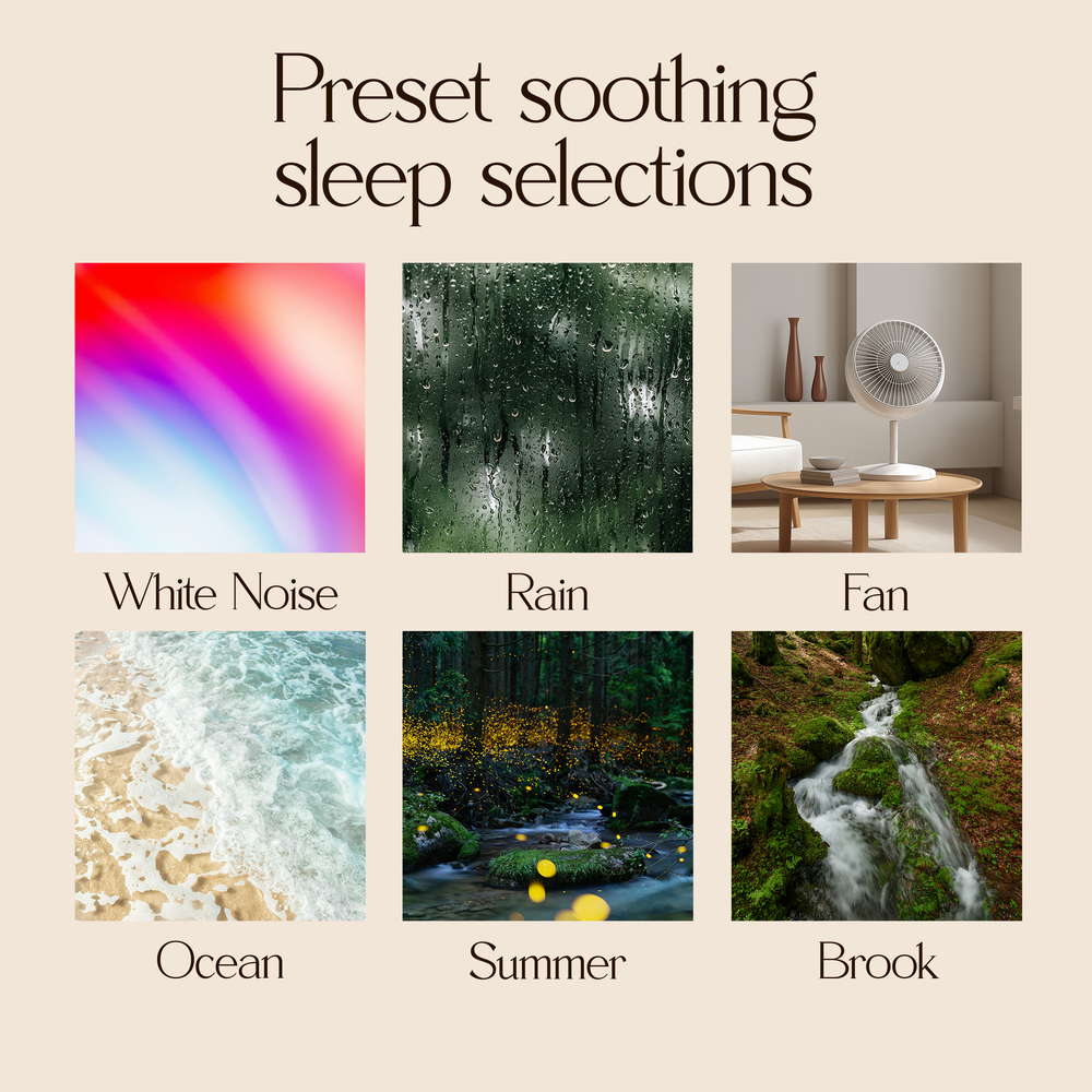 sound machine with 6 soothing sleep selections