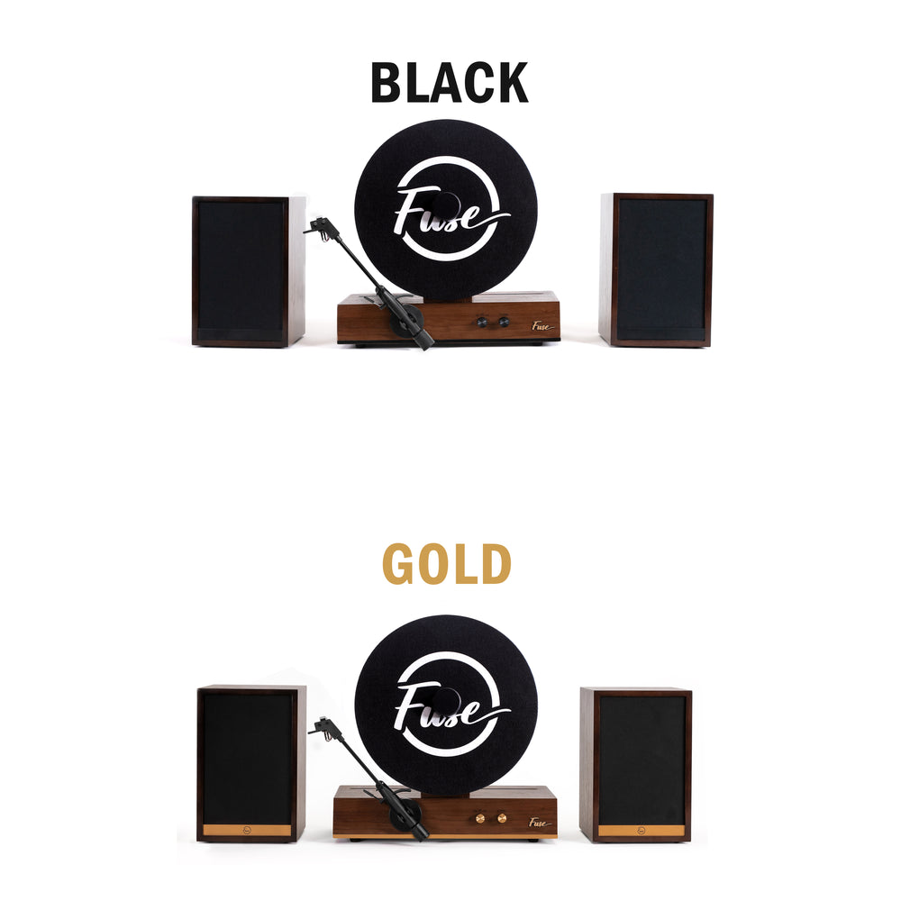 fuse audio gld record player gold and black color options