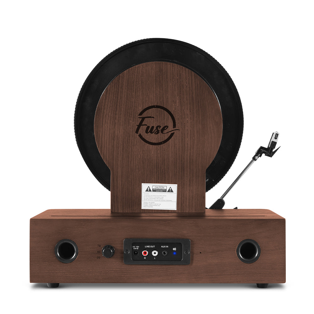 Fuse Wrap Vertical Vinyl Record Player with Bluetooth and FM Radio